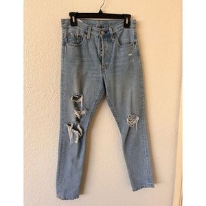 Levi’s 501 Skinny Distress Jeans